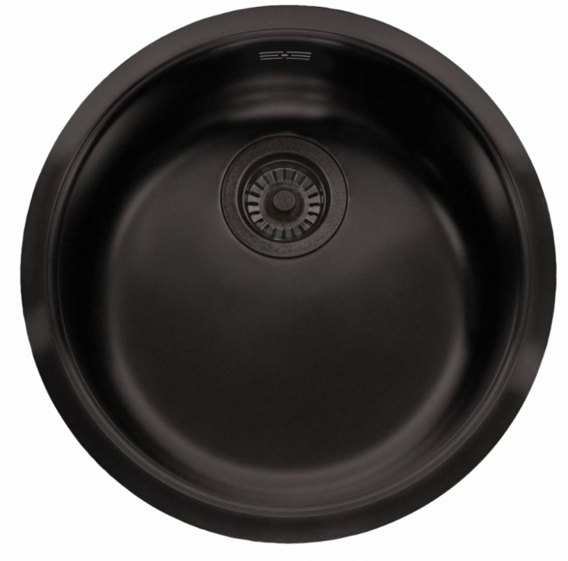 Ausmann Black ronde rvs spoelbak