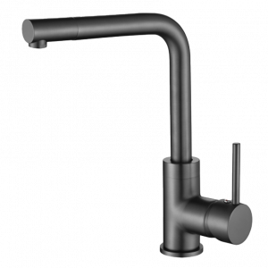 Ausmann Lavea antracieten keukenkraan PVD gun metal met draaibare uitloop