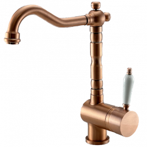Edward Nostalgische keukenkraan met draaibare uitloop koper klassiek