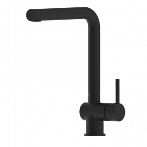 Ausmann Minta mat zwarte keukenkraan met draaibare uitloop