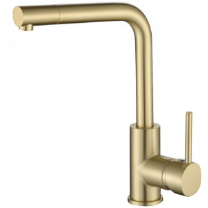 Ausmann Lavea gouden keukenkraan PVD gold met draaibare uitloop